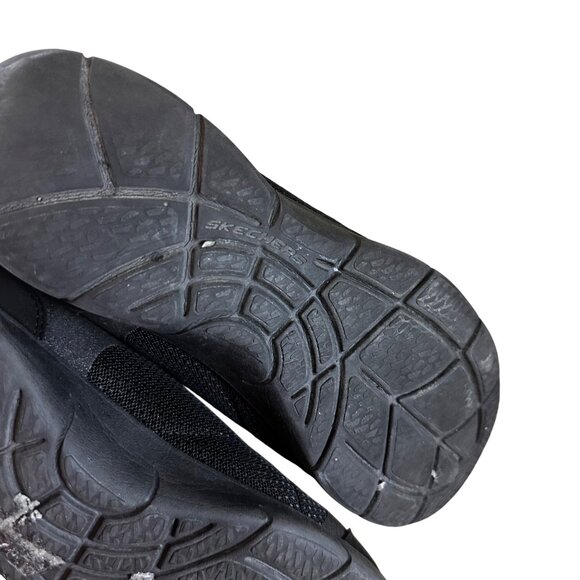 Skechers ArchFit Size 7.5 Comfortable Casual Slip On Elastic Lace Black - Picture 10 of 12